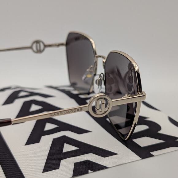 AUTH Marc Jacobs Square Frame Aviator Marc Icon – Tortoise & Gold – New - Picture 7 of 7